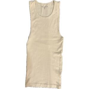 YoungLA Cream Ribbed Tank Top (Large)